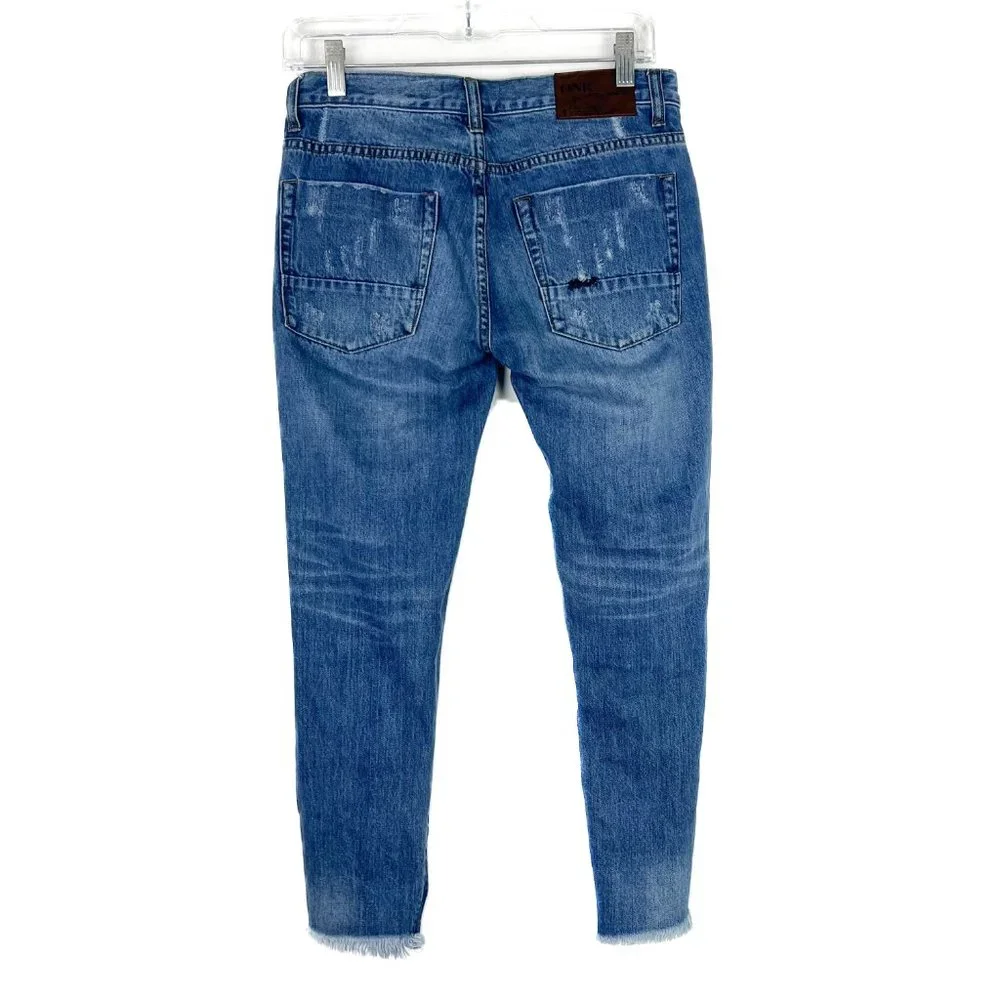 One Teaspoon Freebird Jeans Low Waist Rigid Skinny Leg Size 25 US Size 2 T2341 - Picture 8 of 15